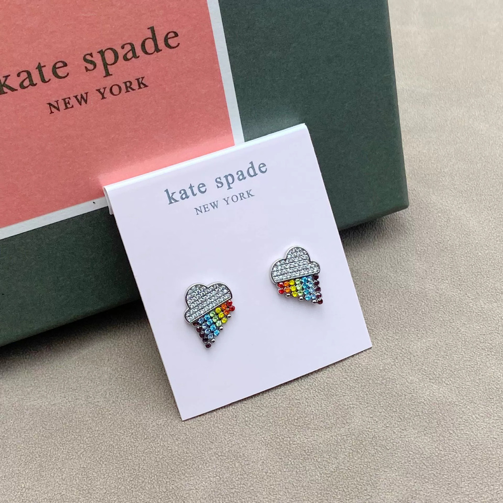 kate spade Boutique Gold Plated Rainbow Zircon Stud Earrings
